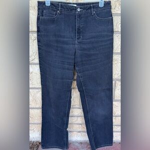 Coldwater Creek Dark Black Wash Denim Jeans Size 16